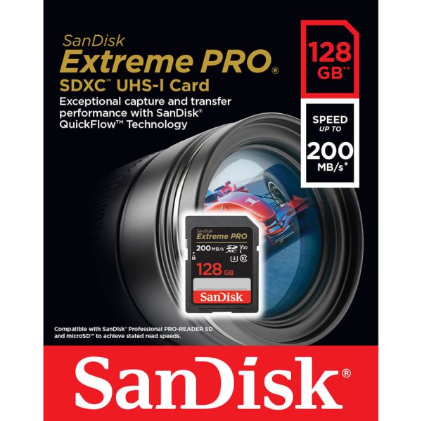 SanDisk 128GB Extreme PRO UHS-I SDXC Memory Card (200 mb/s)