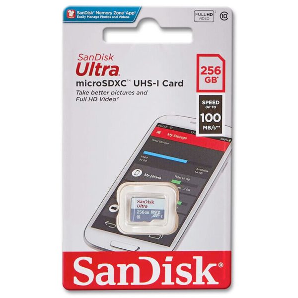 Sandisk ultra  256GB SDHC memory card 100mb/s